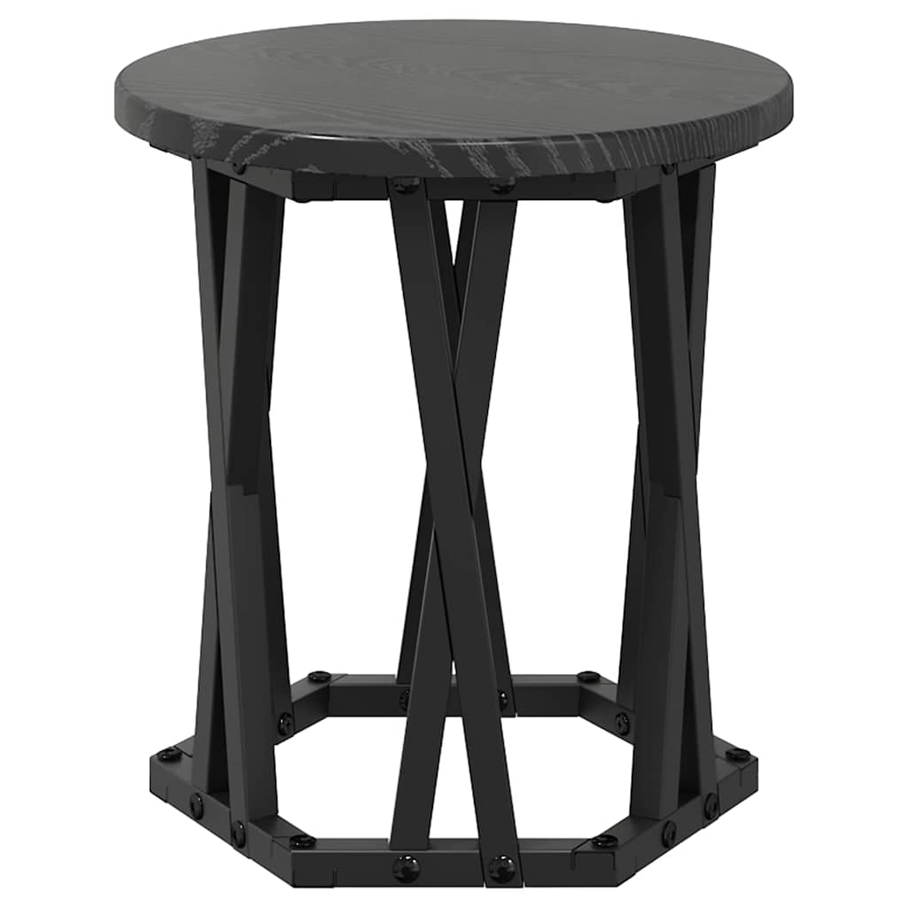 vidaXL Stolik boczny do nestingu 3 pcs Czarny Dąb
