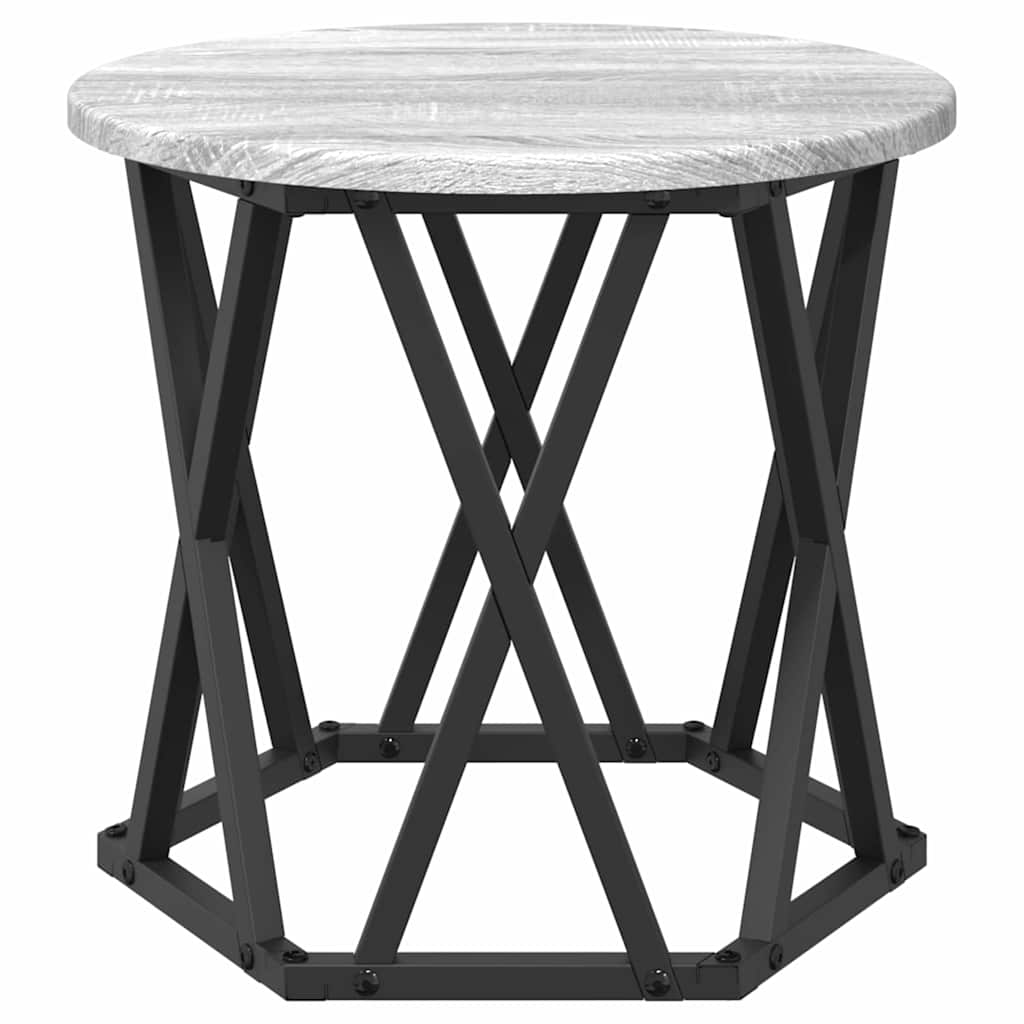 vidaXL Stolik boczny do nestingu 3 pcs Szary Sonoma
