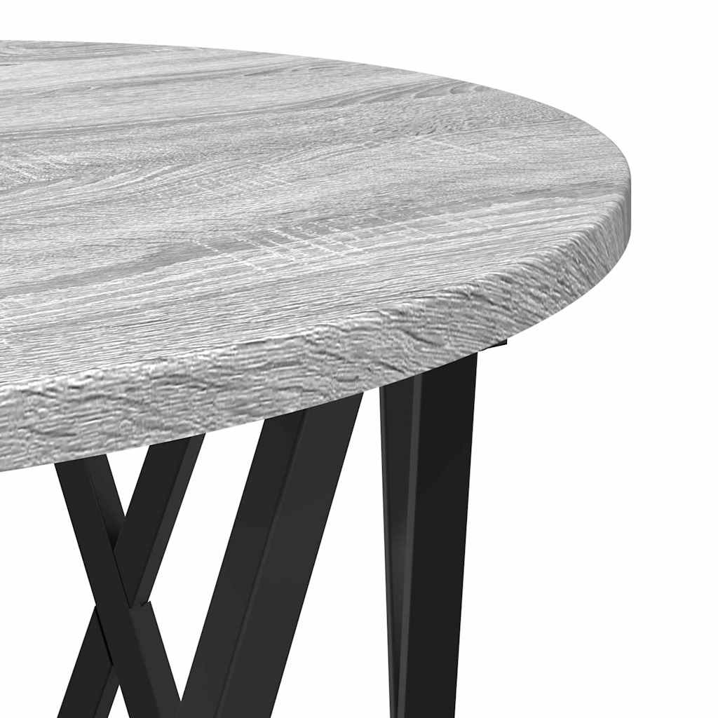 vidaXL Stolik kawowy 2 pcs Szary Sonoma Drewno inżynieryjne i stal