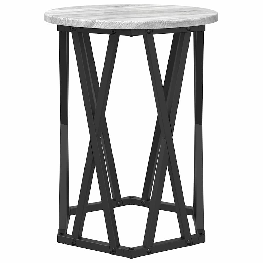 vidaXL Stolik kawowy 2 pcs Szary Sonoma Drewno inżynieryjne i stal
