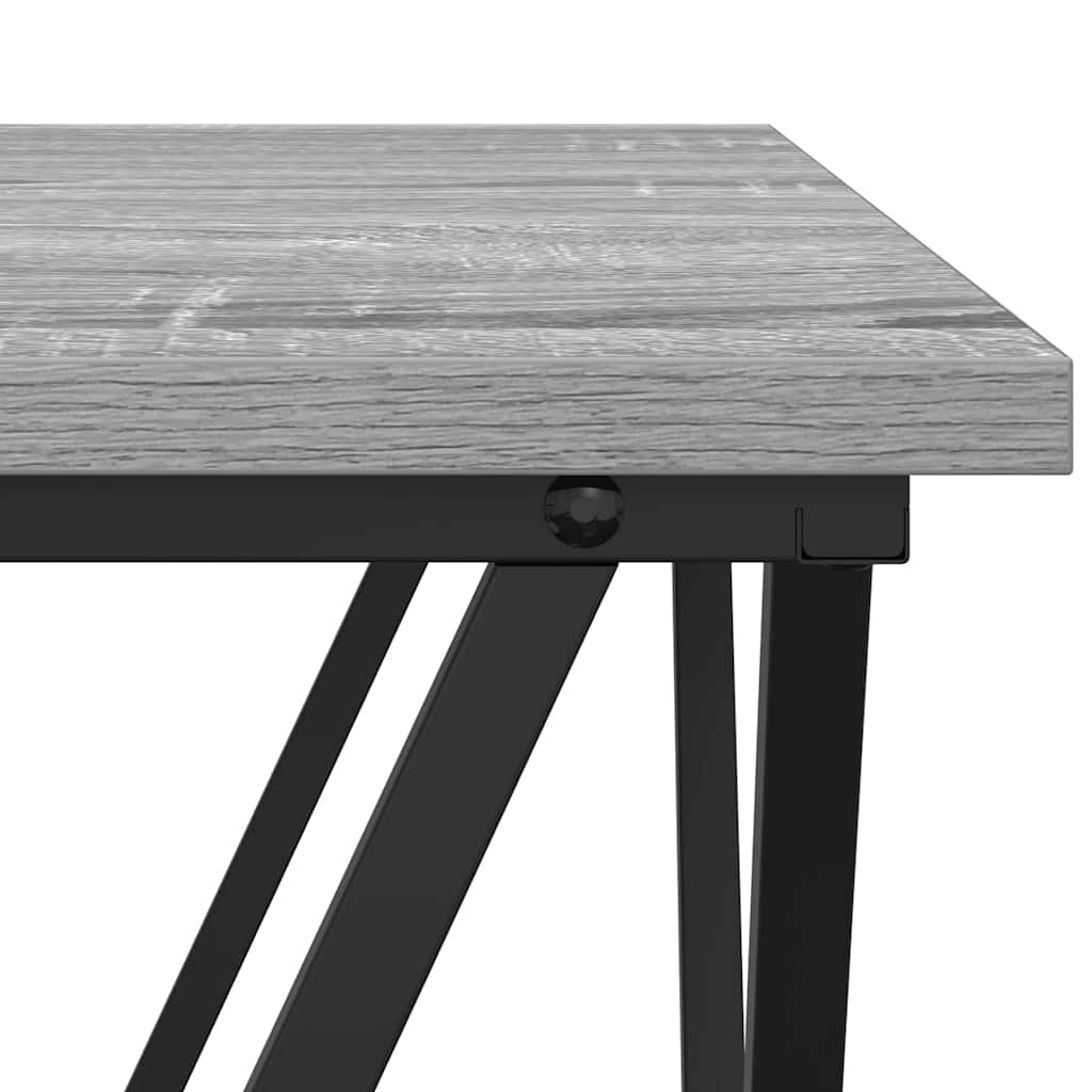 vidaXL Zestaw stolików bocznych 2 pcs Szary Sonoma