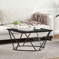 vidaXL Stolik kawowy Czarny Dąb 80 x 80 x 45 cm