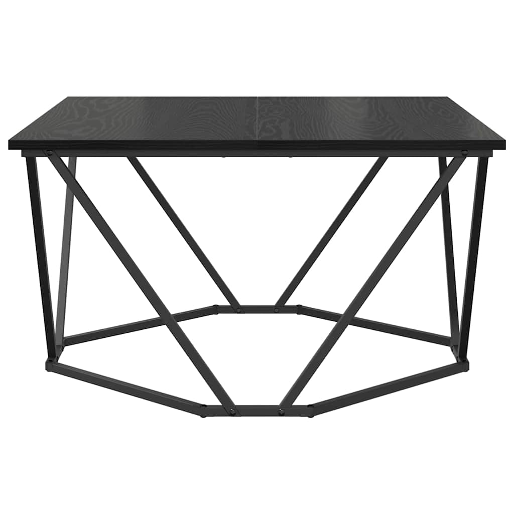 vidaXL Stolik kawowy Czarny Dąb 80 x 80 x 45 cm