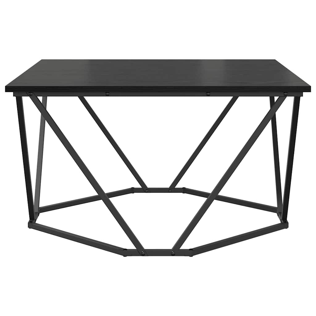 vidaXL Stolik kawowy Czarny Dąb 80 x 80 x 45 cm