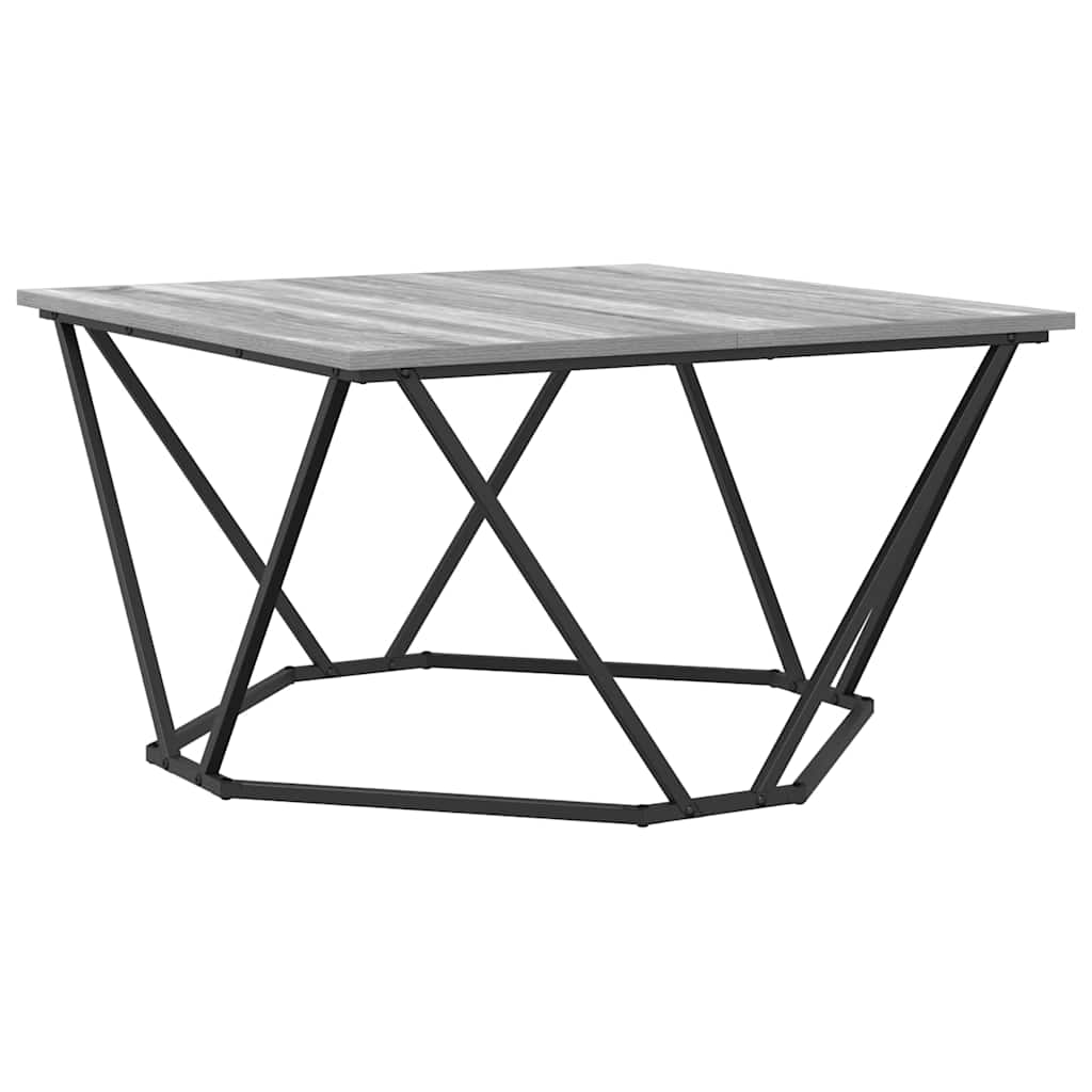 vidaXL Stolik kawowy Szary Sonoma 80 x 80 x 45 cm