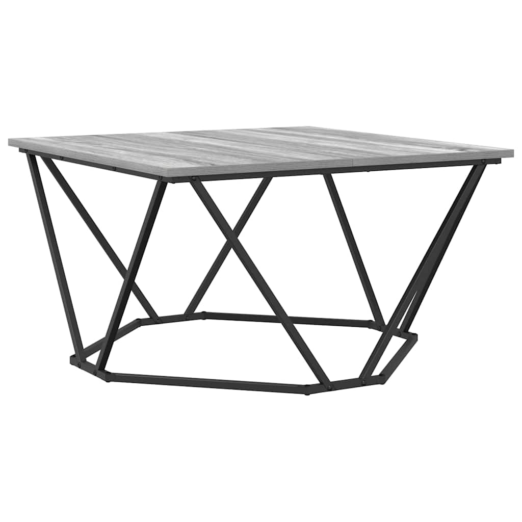 vidaXL Stolik kawowy Szary Sonoma 80 x 80 x 45 cm