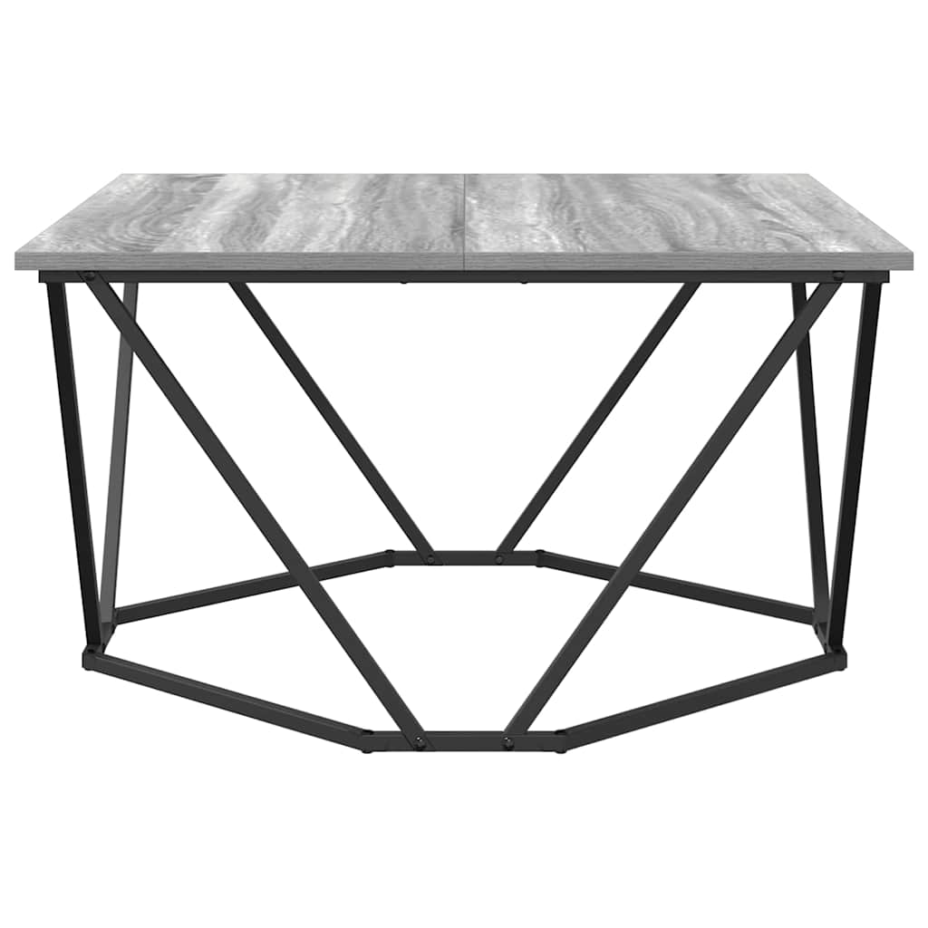vidaXL Stolik kawowy Szary Sonoma 80 x 80 x 45 cm