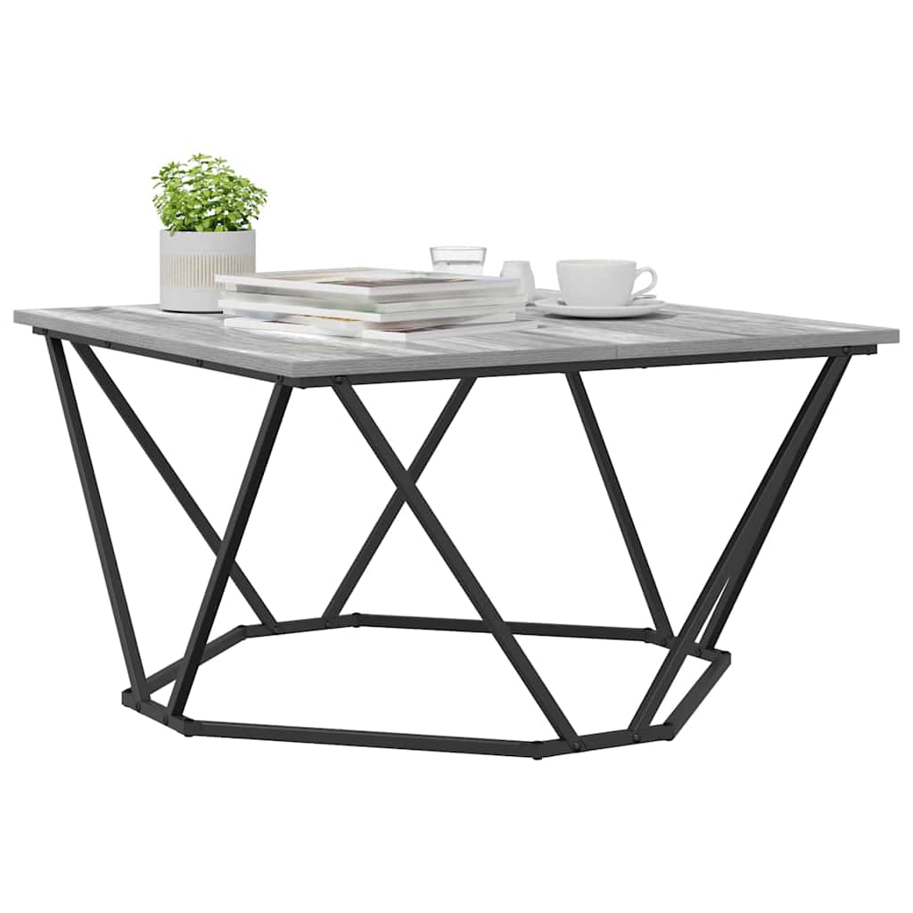 vidaXL Stolik kawowy Szary Sonoma 80 x 80 x 45 cm