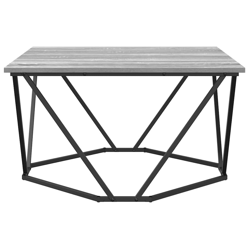 vidaXL Stolik kawowy Szary Sonoma 80 x 80 x 45 cm