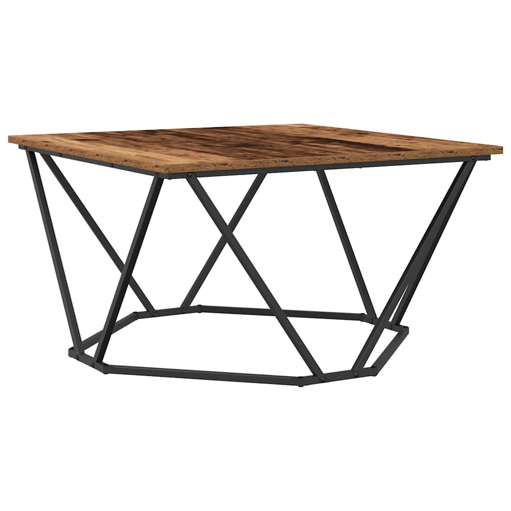 vidaXL Stolik kawowy Stare drewno 80 x 80 x 45 cm