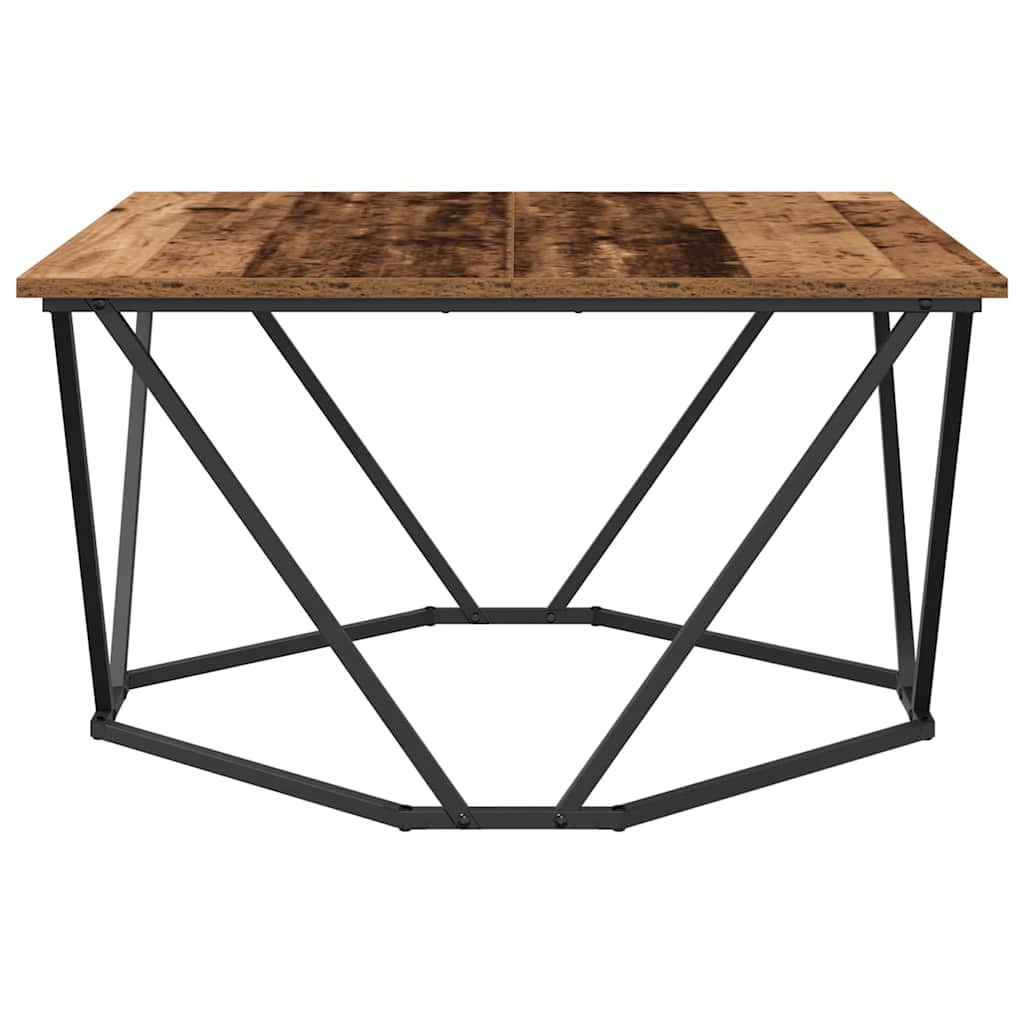 vidaXL Stolik kawowy Stare drewno 80 x 80 x 45 cm