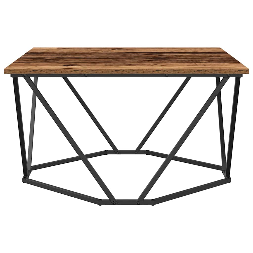vidaXL Stolik kawowy Stare drewno 80 x 80 x 45 cm
