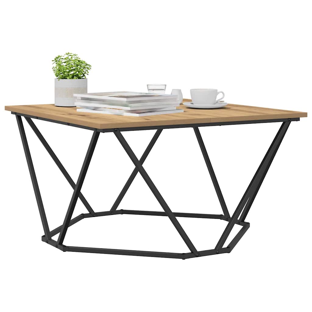 vidaXL Stolik kawowy Dąb rzemieślniczy 80 x 80 x 45 cm