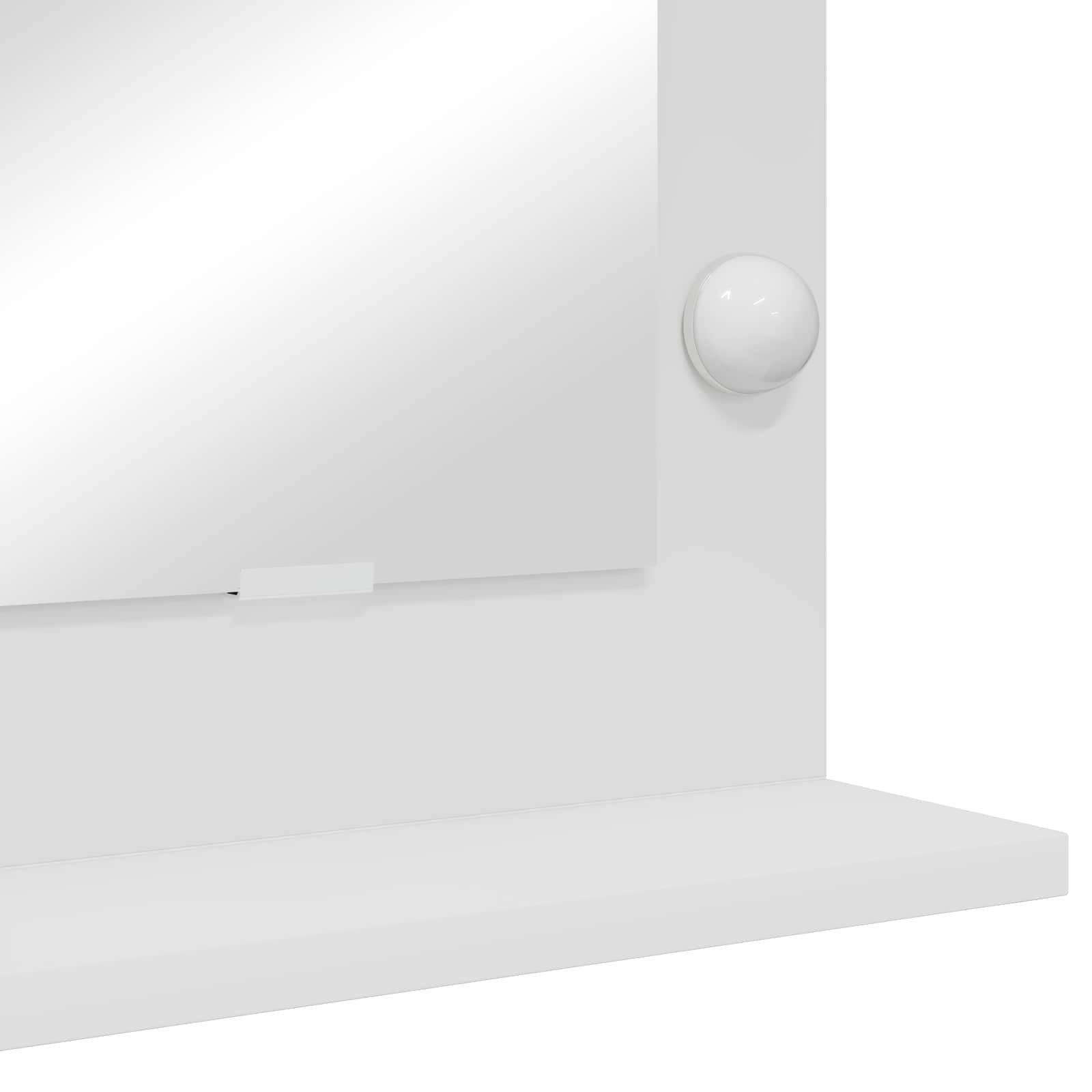 vidaXL Lustro toaletowe Prostokątny Z lustrem Biały 60 x 55 x 18 cm