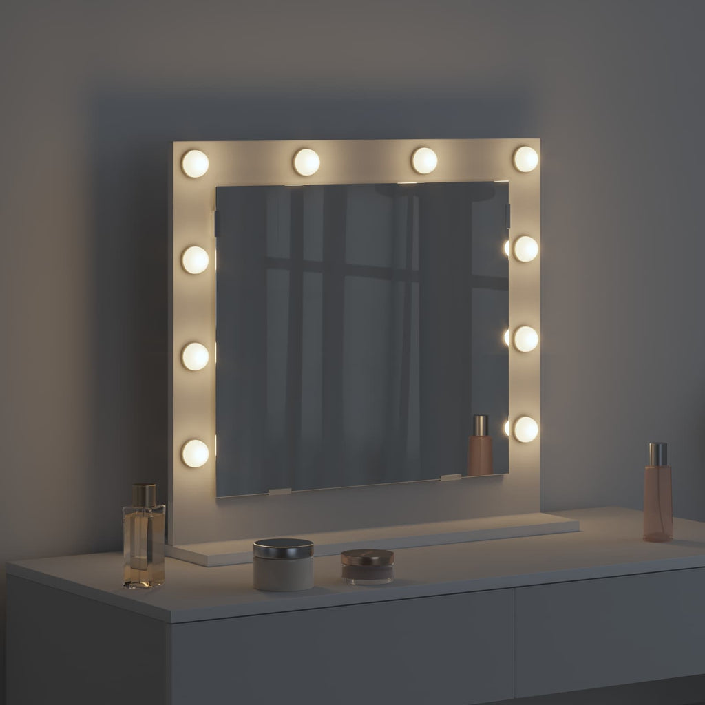 vidaXL Lustro toaletowe Prostokątny Z lustrem Biały 60 x 55 x 18 cm