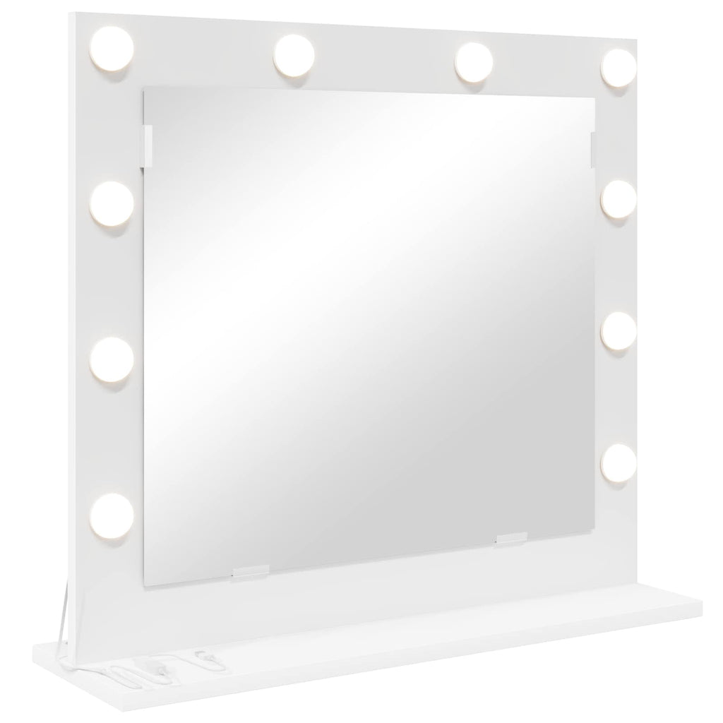 vidaXL Lustro toaletowe Prostokątny Z lustrem Biały 60 x 55 x 18 cm