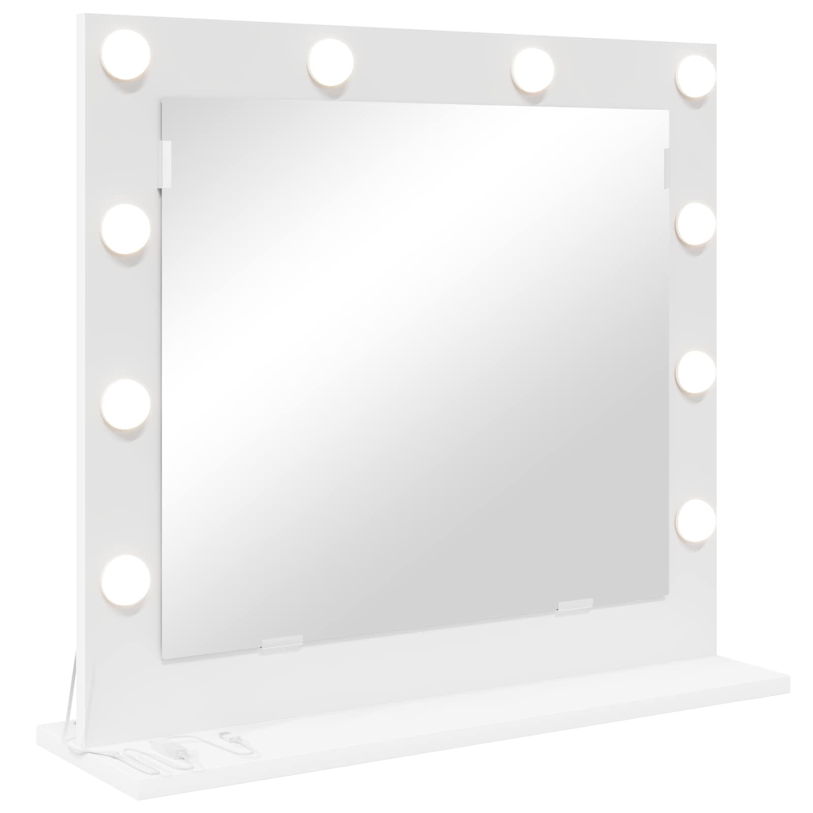 vidaXL Lustro toaletowe Prostokątny Z lustrem Biały 60 x 55 x 18 cm