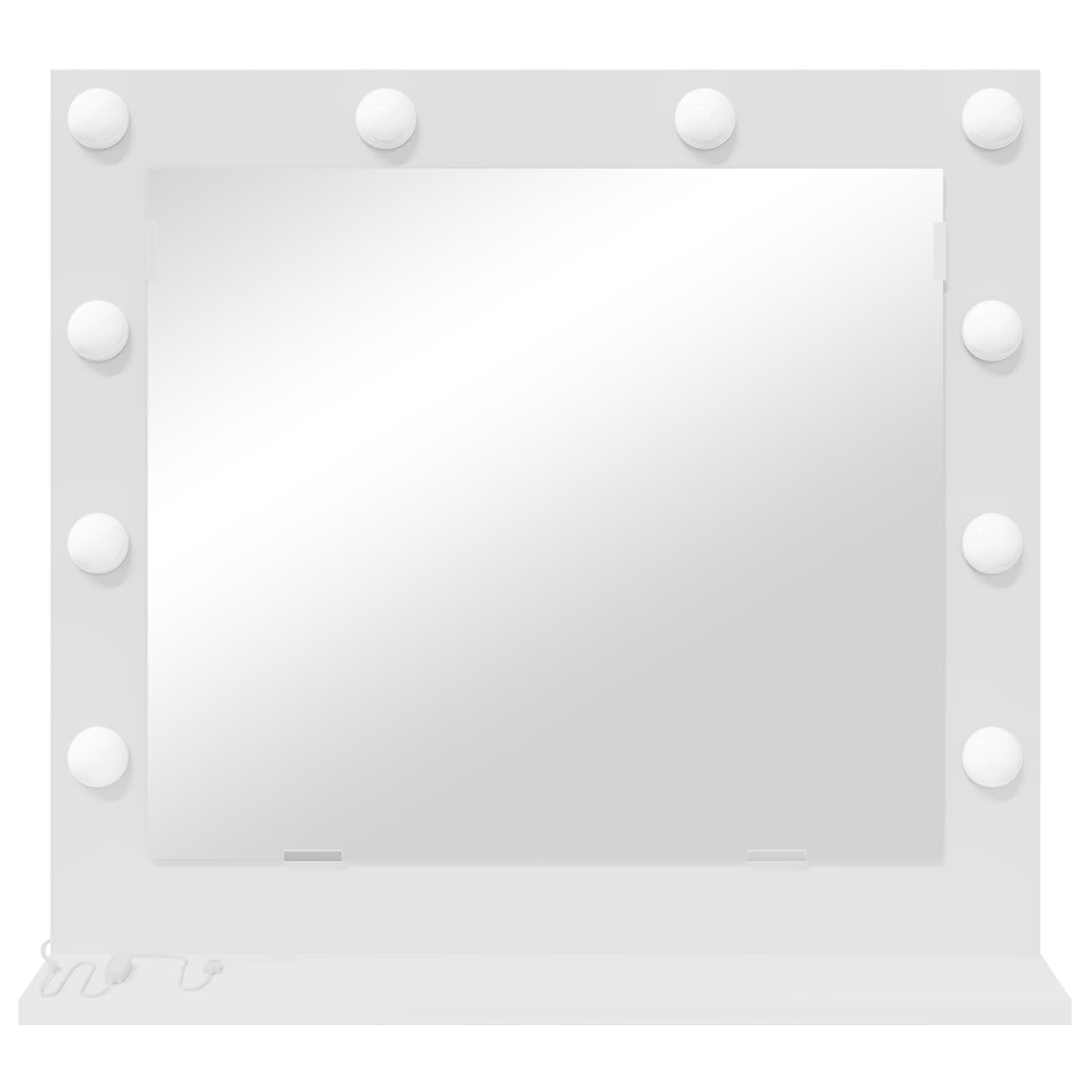 vidaXL Lustro toaletowe Prostokątny Z lustrem Biały 60 x 55 x 18 cm