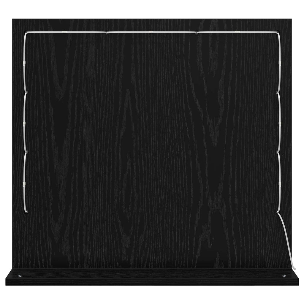 vidaXL Lustro toaletowe Prostokątny Czarny Dąb 60 x 55 x 18 cm
