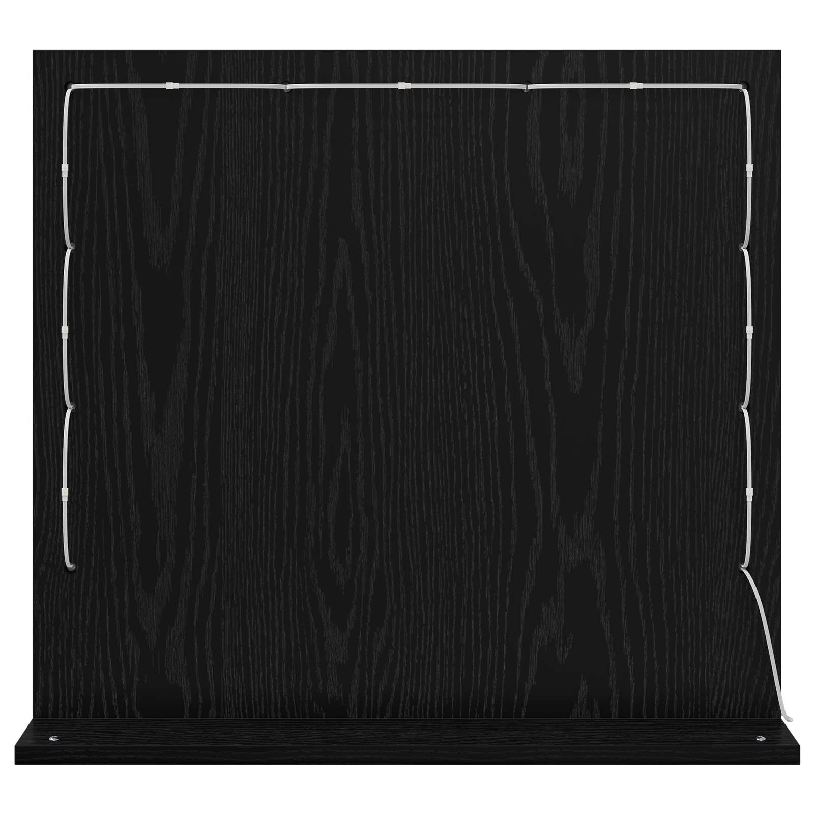vidaXL Lustro toaletowe Prostokątny Czarny Dąb 60 x 55 x 18 cm
