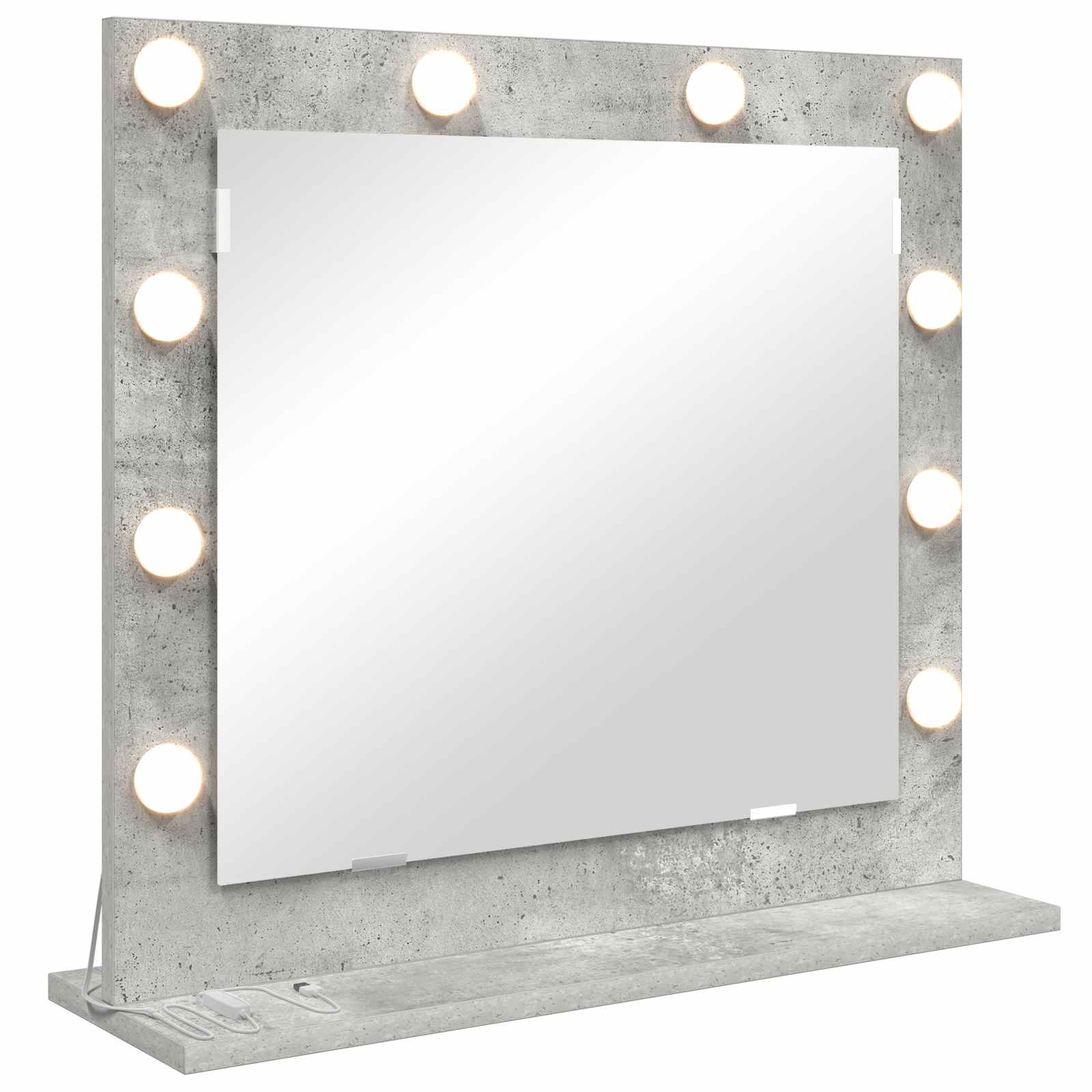 vidaXL Lustro toaletowe Prostokątny Betonowy szary 60 x 55 x 18 cm