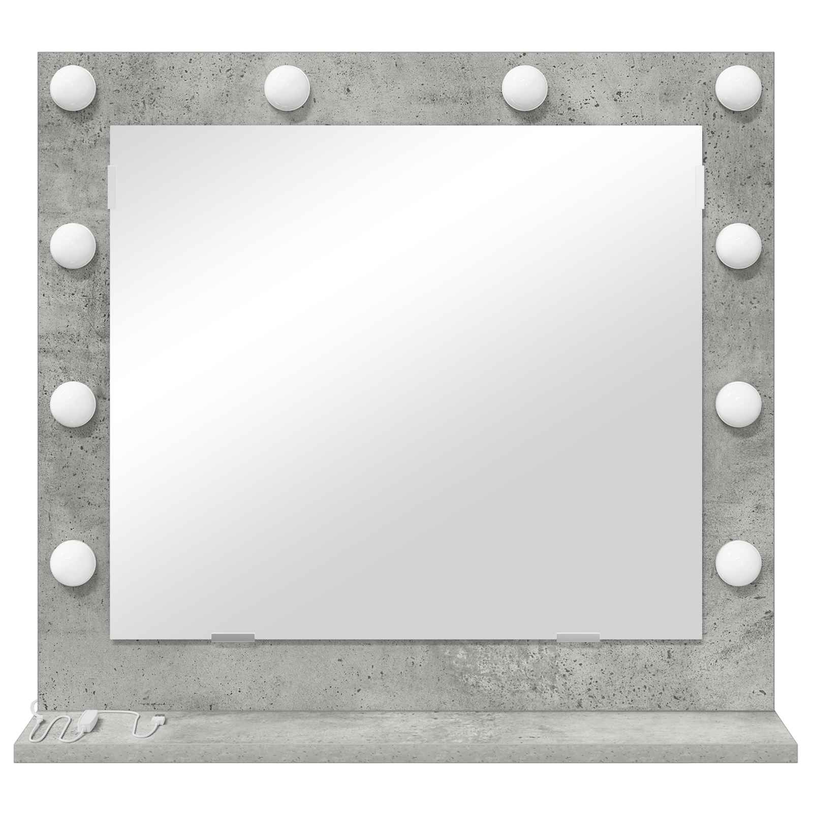 vidaXL Lustro toaletowe Prostokątny Betonowy szary 60 x 55 x 18 cm
