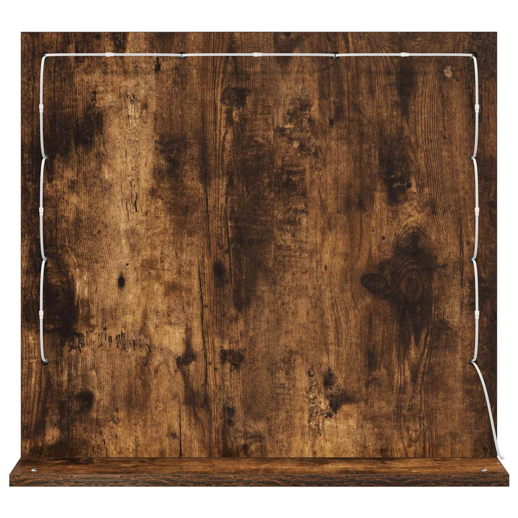 vidaXL Lustro toaletowe Prostokątny Dąb wędzony 60 x 55 x 18 cm