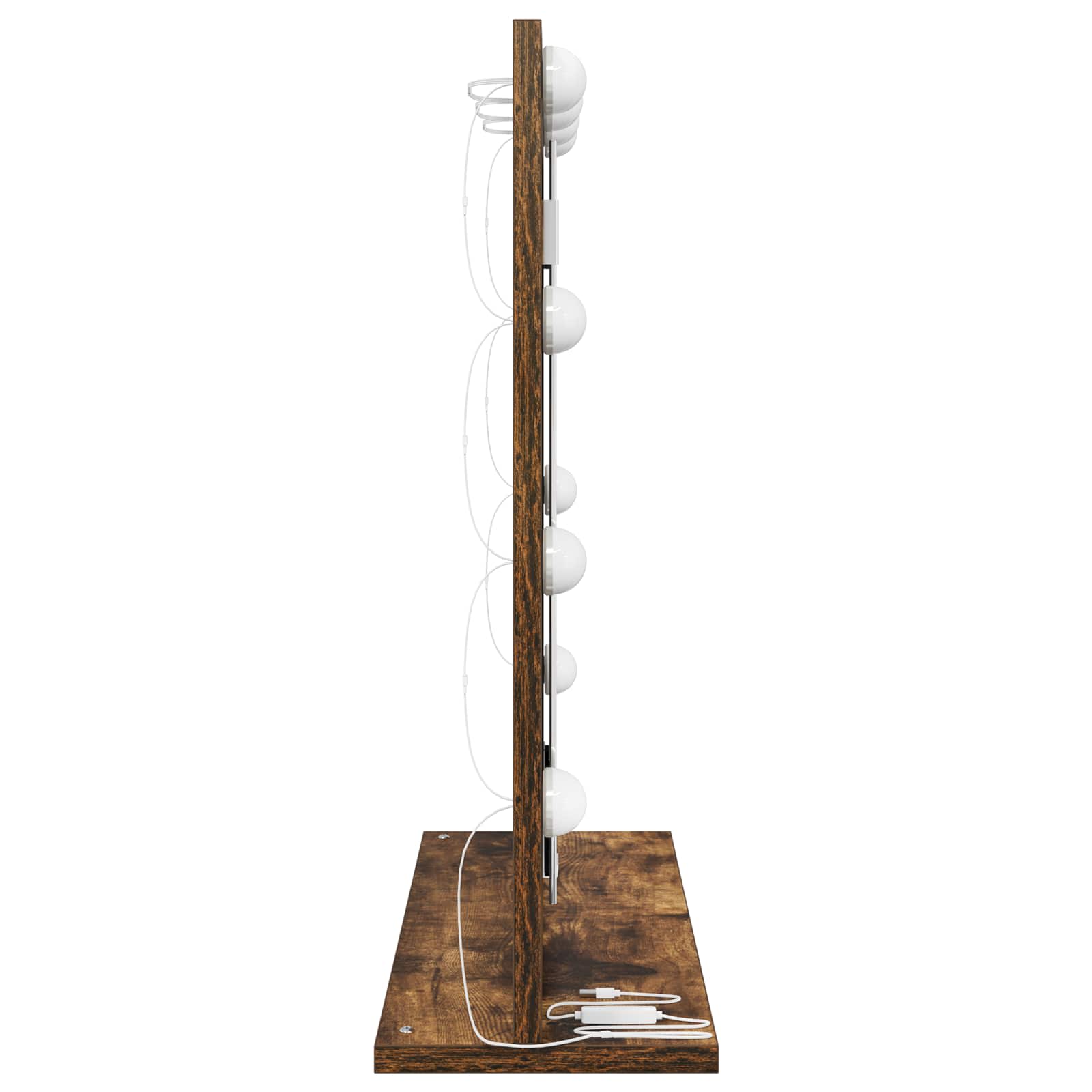 vidaXL Lustro toaletowe Prostokątny Dąb wędzony 60 x 55 x 18 cm