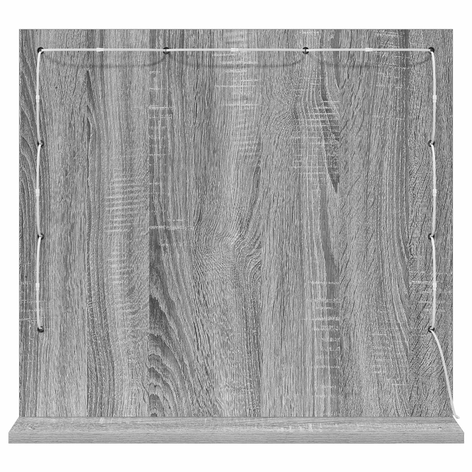 vidaXL Lustro toaletowe Prostokątny Szary Sonoma 60 x 55 x 18 cm