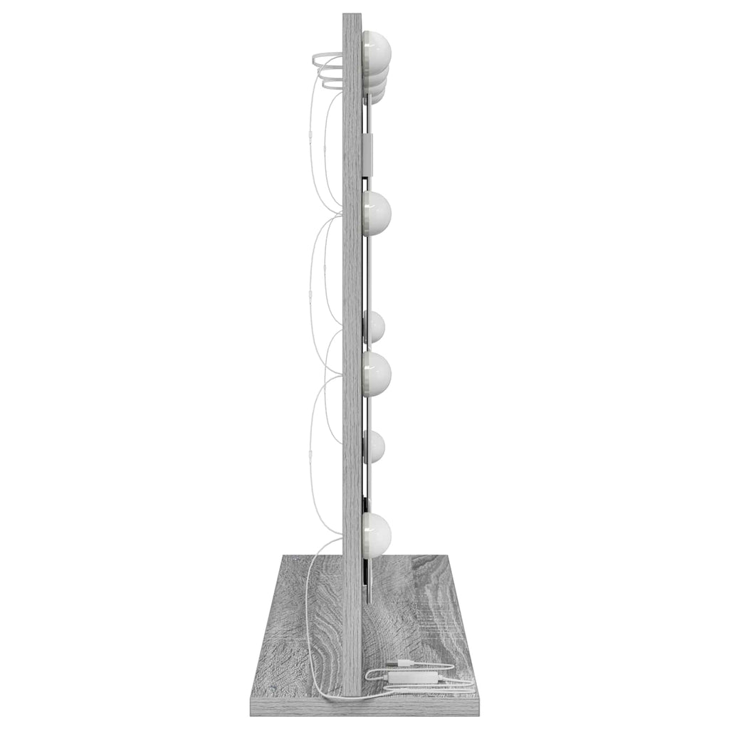 vidaXL Lustro toaletowe Prostokątny Szary Sonoma 60 x 55 x 18 cm