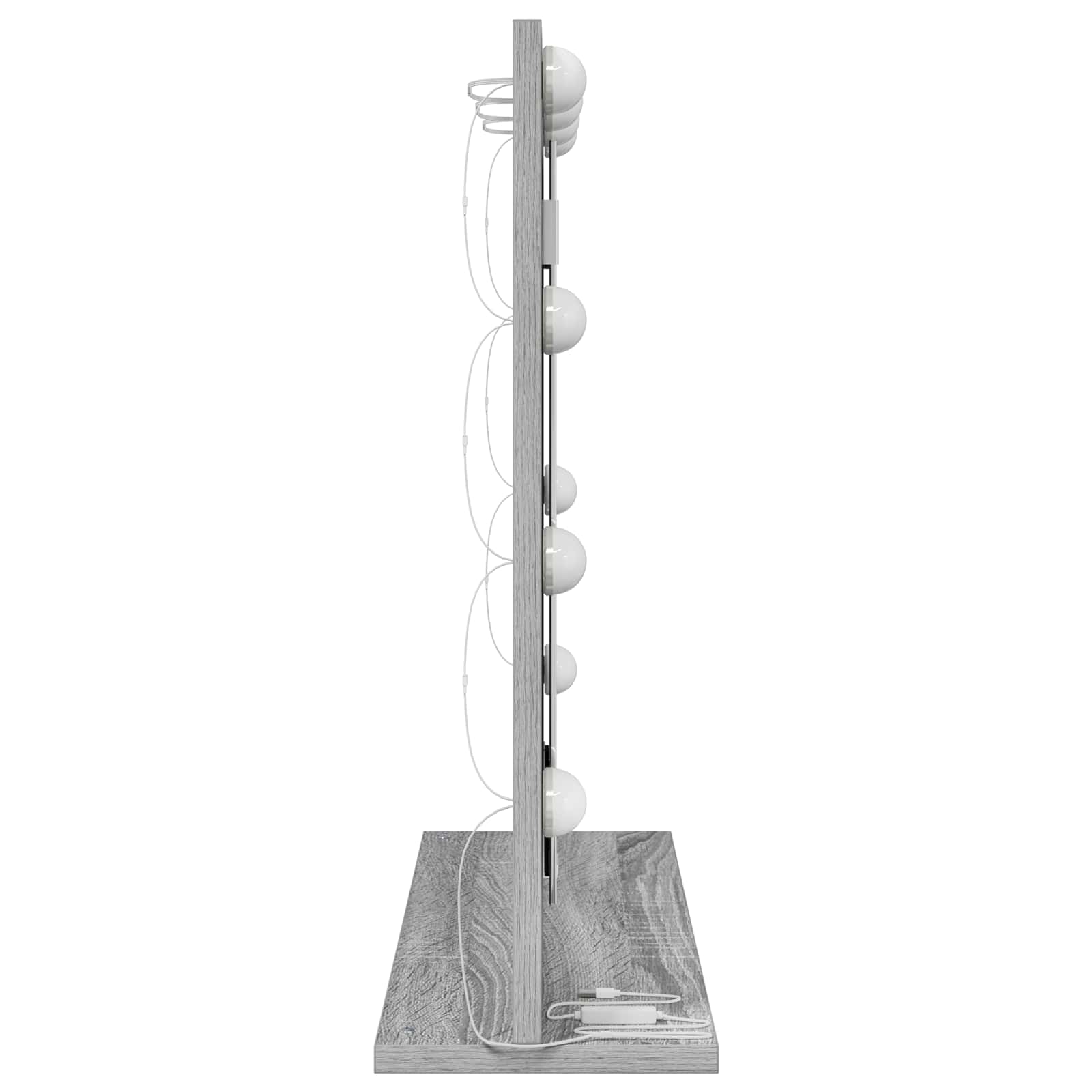 vidaXL Lustro toaletowe Prostokątny Szary Sonoma 60 x 55 x 18 cm