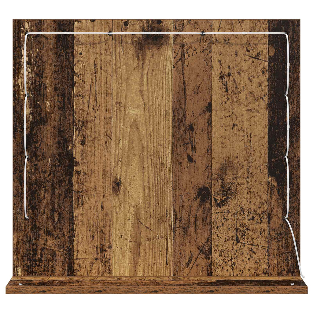 vidaXL Lustro toaletowe Prostokątny Stare drewno 60 x 55 x 18 cm