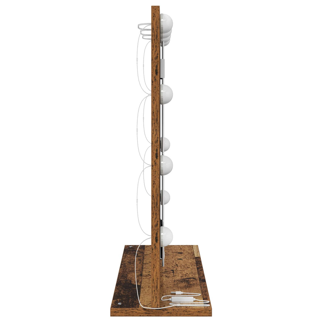 vidaXL Lustro toaletowe Prostokątny Stare drewno 60 x 55 x 18 cm