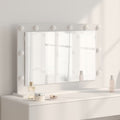 vidaXL Lustro toaletowe Prostokątny Z lustrem Biały 80 x 15 x 18 cm