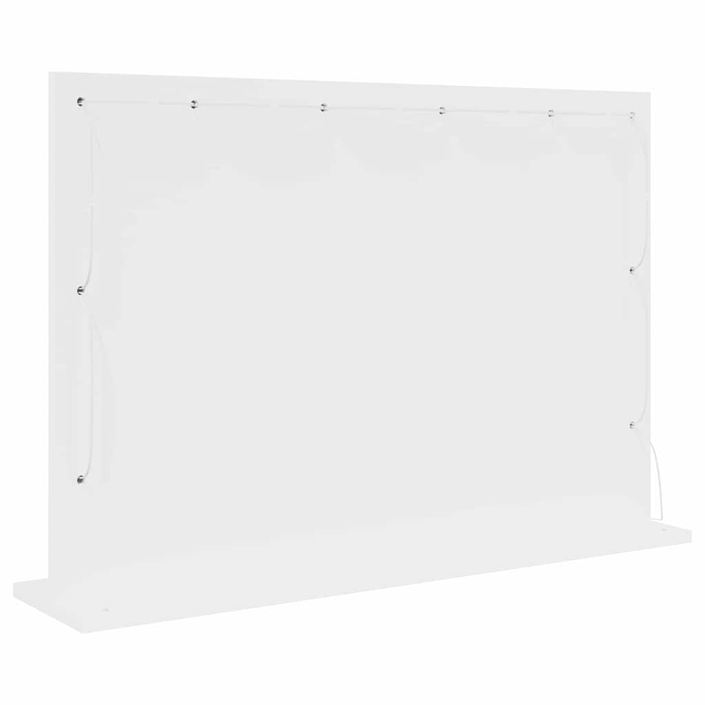 vidaXL Lustro toaletowe Prostokątny Z lustrem Biały 80 x 15 x 18 cm