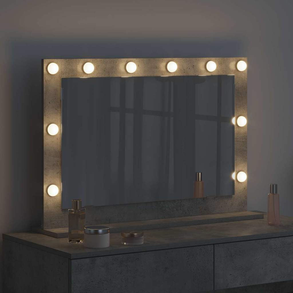 vidaXL Lustro toaletowe Prostokątny Betonowy szary 80 x 55 x 18 cm