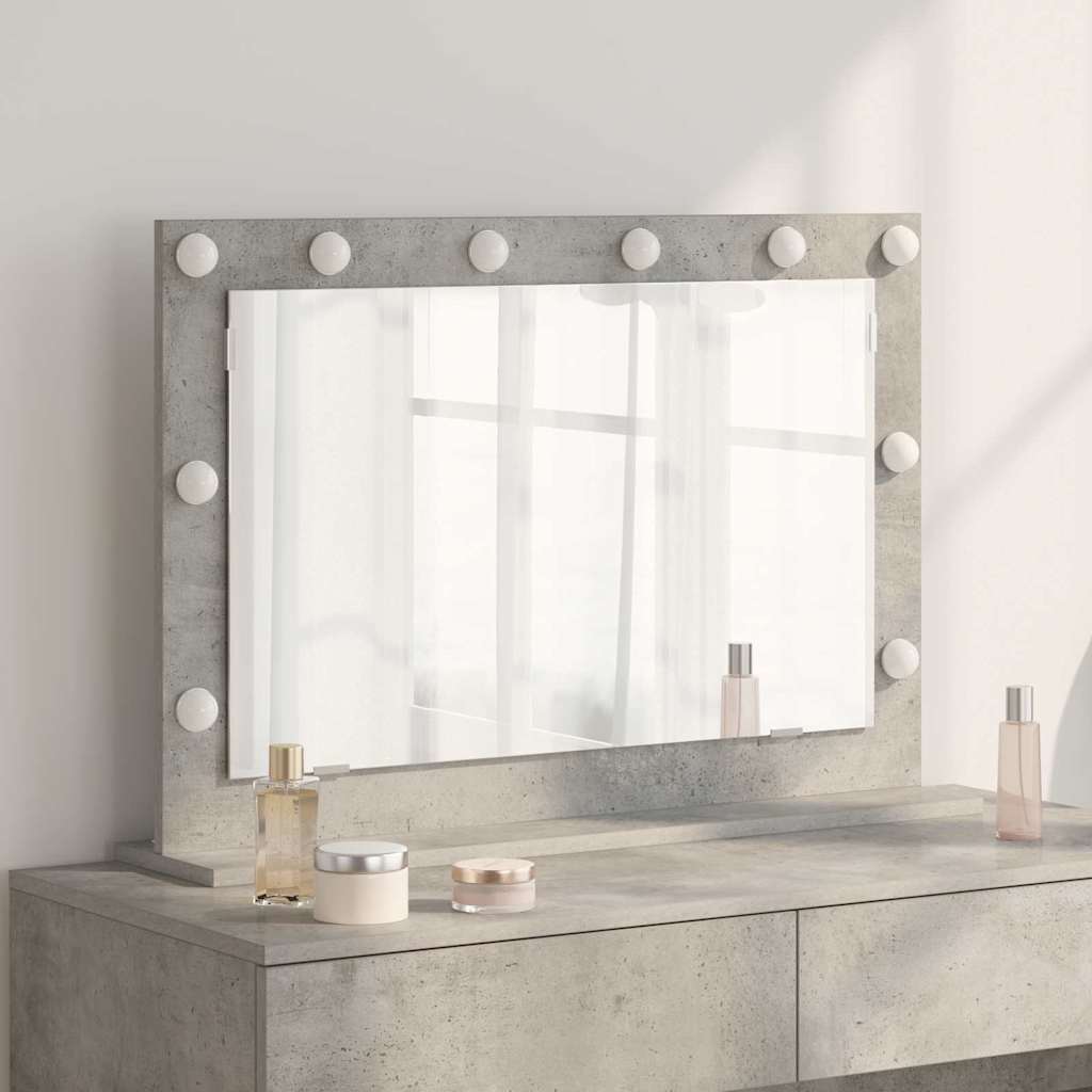 vidaXL Lustro toaletowe Prostokątny Betonowy szary 80 x 55 x 18 cm