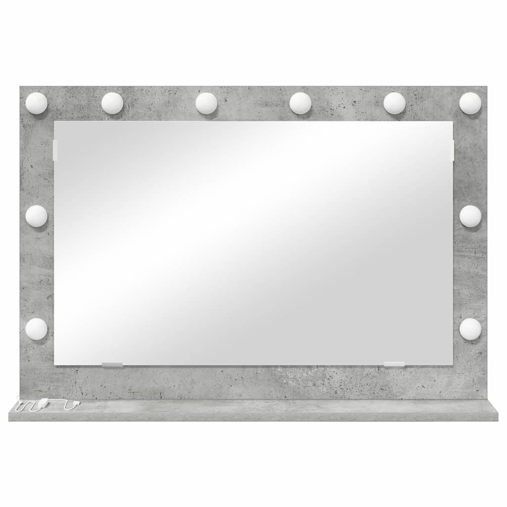 vidaXL Lustro toaletowe Prostokątny Betonowy szary 80 x 55 x 18 cm