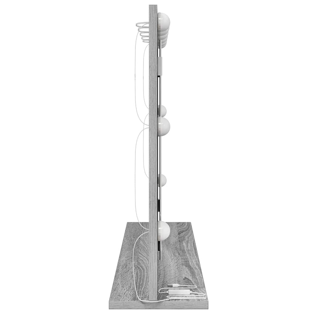 vidaXL Lustro toaletowe Prostokątny Szary Sonoma 80 x 55 x 18 cm