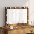 vidaXL Lustro toaletowe Prostokątny Stare drewno 80 x 55 x 18 cm