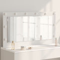 vidaXL Lustro toaletowe Prostokątny Z lustrem Biały 100 x 55 x 18 cm