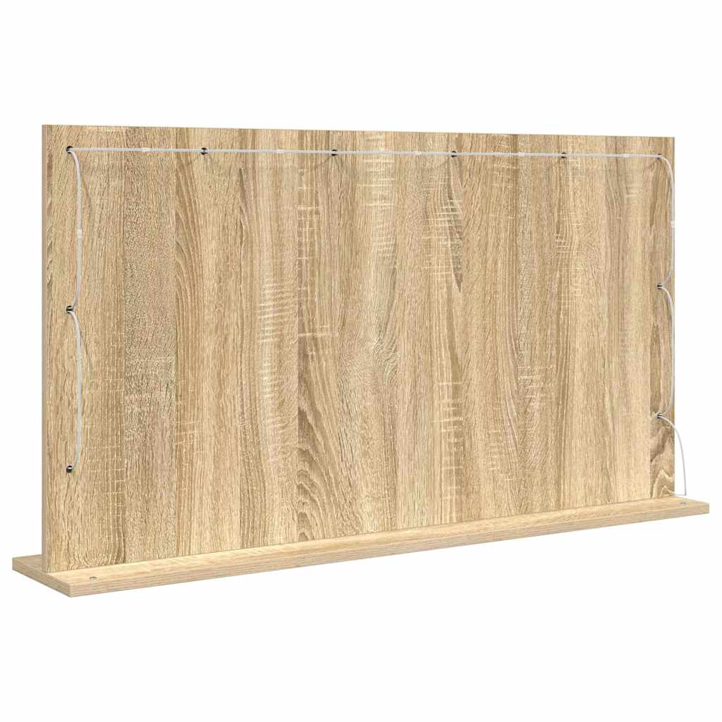 vidaXL Lustro toaletowe Prostokątny Dąb Sonoma 100 x 55 x 18 cm