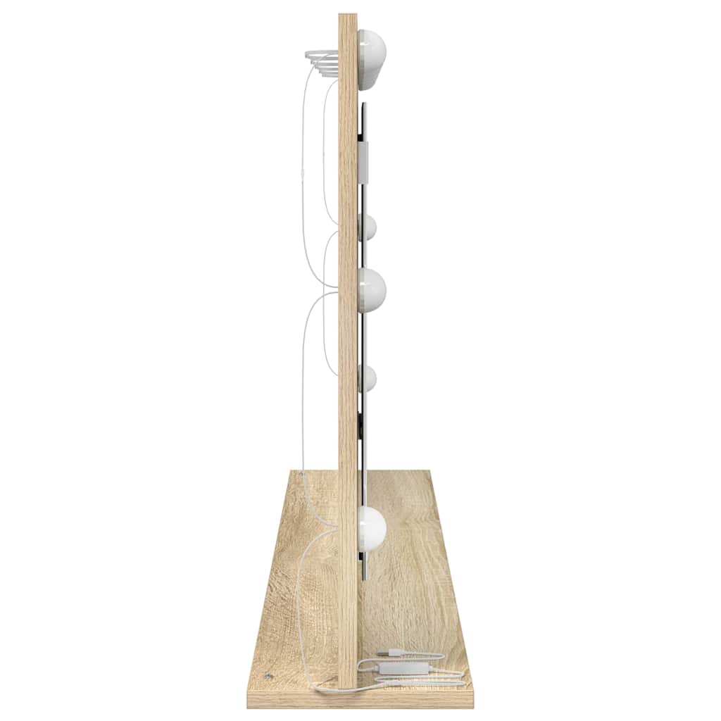 vidaXL Lustro toaletowe Prostokątny Dąb Sonoma 100 x 55 x 18 cm