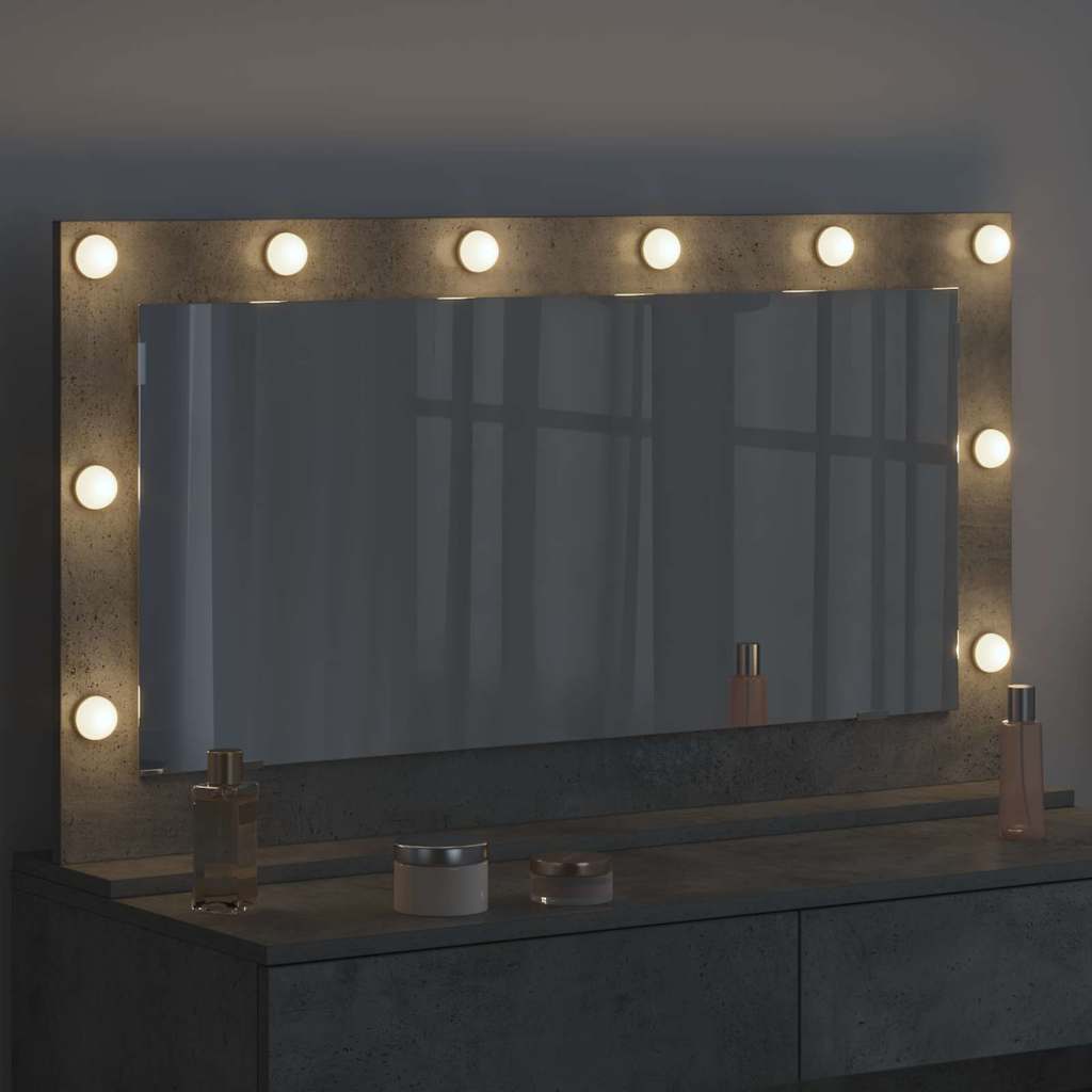 vidaXL Lustro toaletowe Prostokątny Betonowy szary 100 x 55 x 18 cm