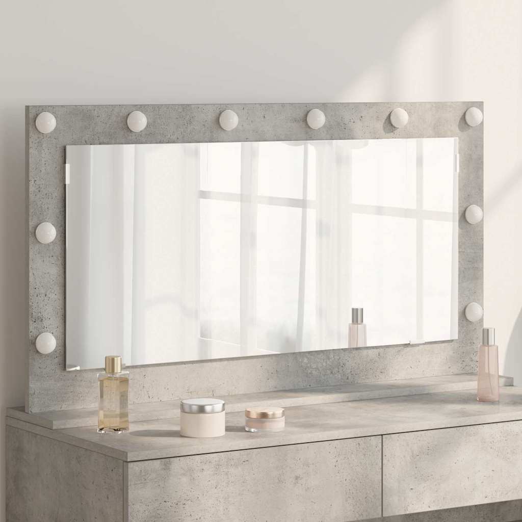 vidaXL Lustro toaletowe Prostokątny Betonowy szary 100 x 55 x 18 cm