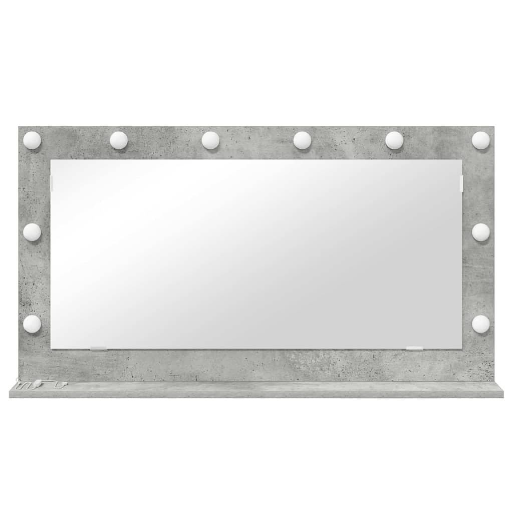 vidaXL Lustro toaletowe Prostokątny Betonowy szary 100 x 55 x 18 cm