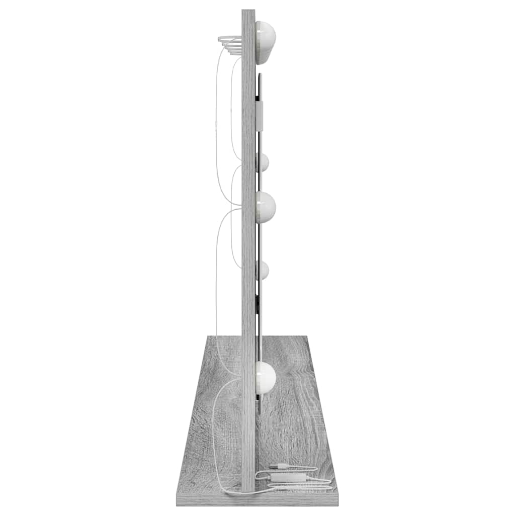 vidaXL Lustro toaletowe Prostokątny Szary Sonoma 100 x 55 x 18 cm