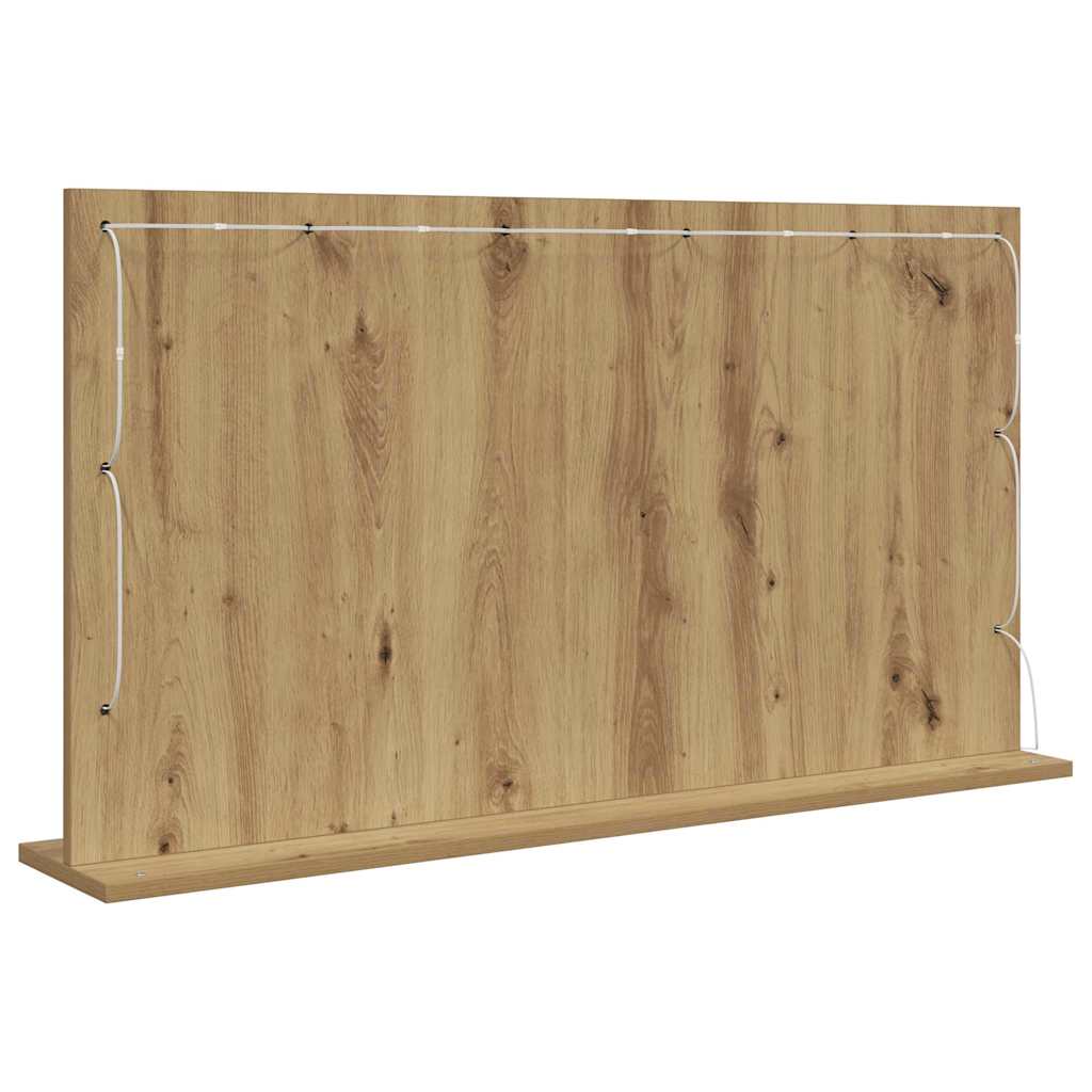 vidaXL Lustro toaletowe Prostokątny Dąb rzemieślniczy 100 x 55 x 18 cm