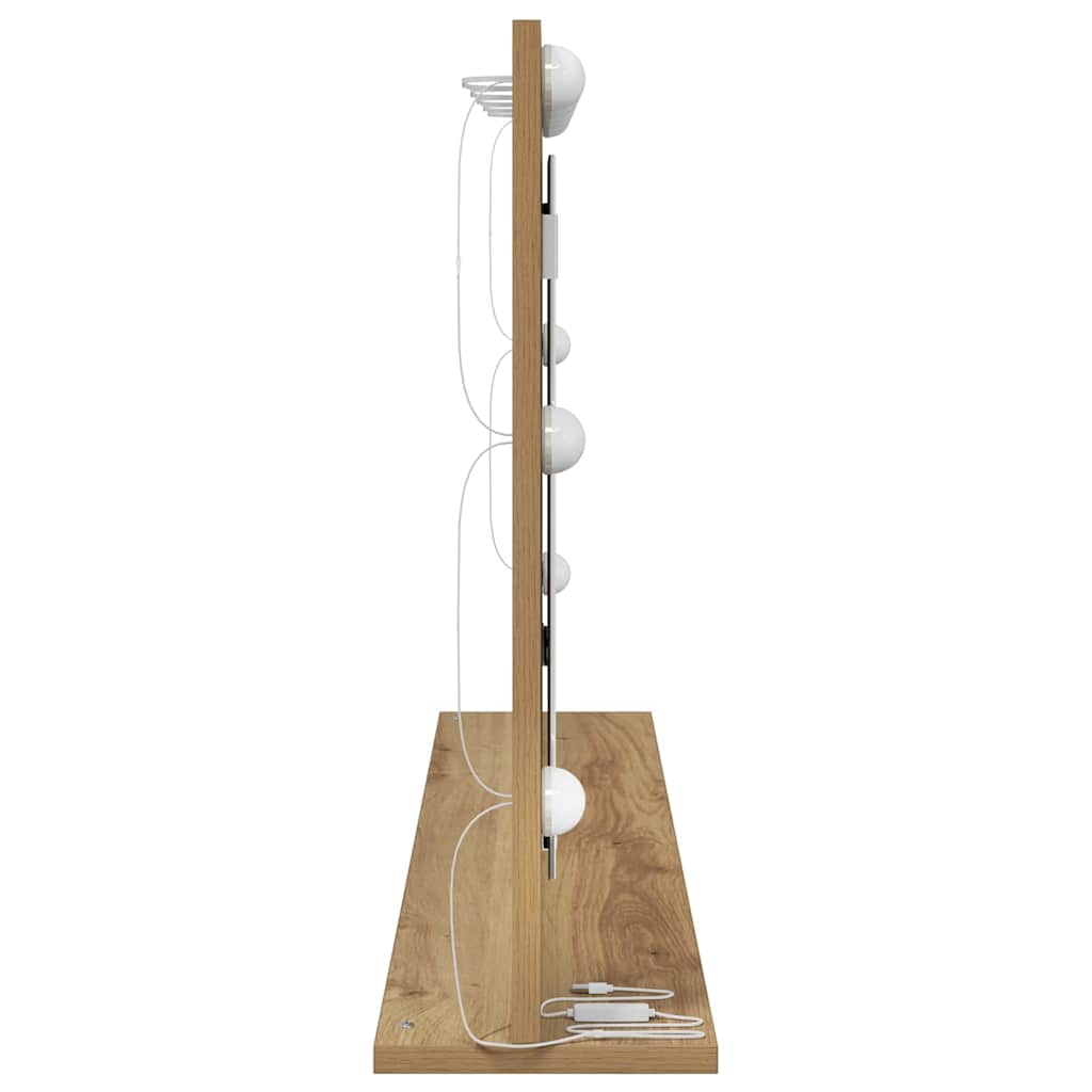vidaXL Lustro toaletowe Prostokątny Dąb rzemieślniczy 100 x 55 x 18 cm