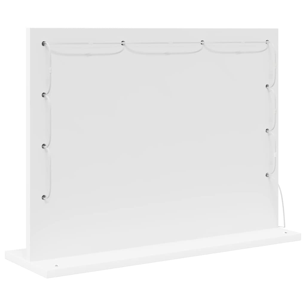 vidaXL Lustro toaletowe Prostokątny Z lustrem Biały 60 x 45 x 18 cm
